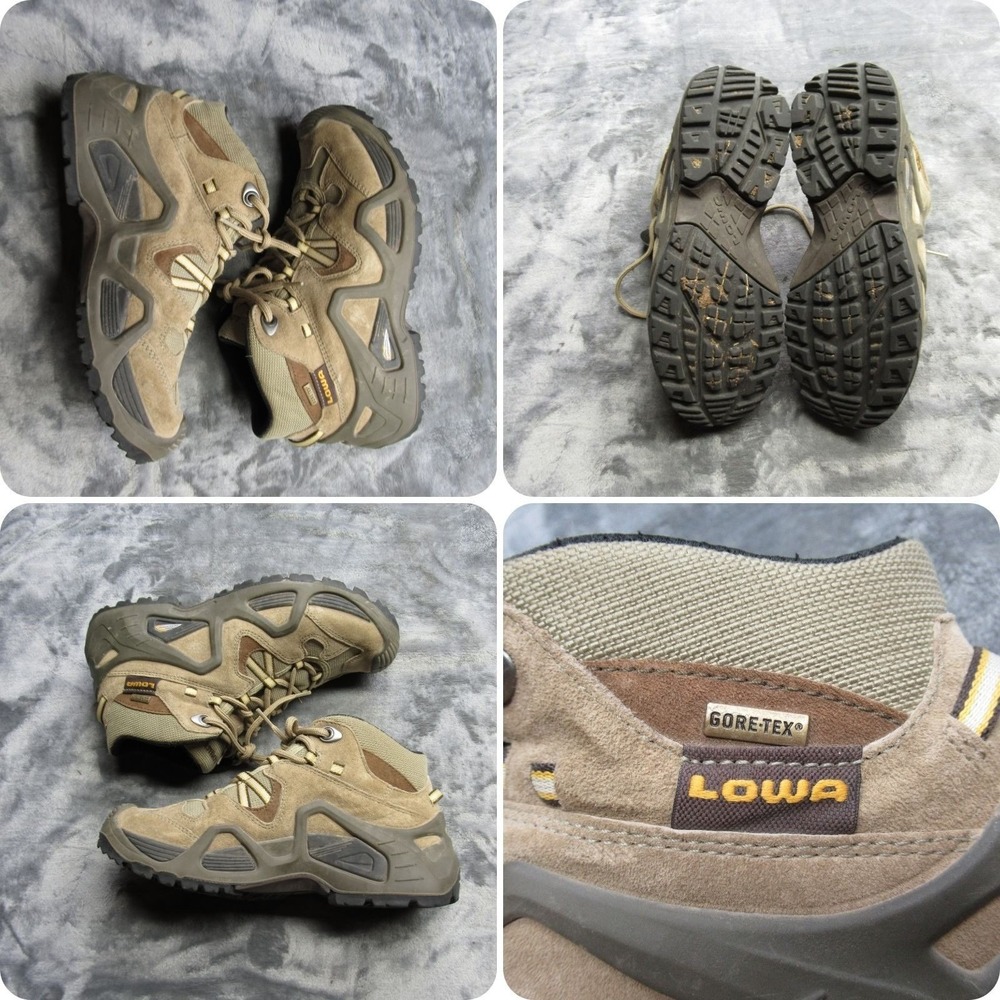 Lowa Boots Women 7.5 Brown Bora GTX QC Gore-Tex Waterproof Hiking Rugged Trail
